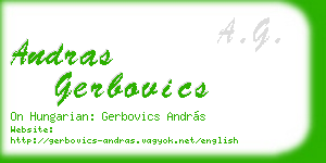 andras gerbovics business card