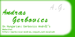 andras gerbovics business card